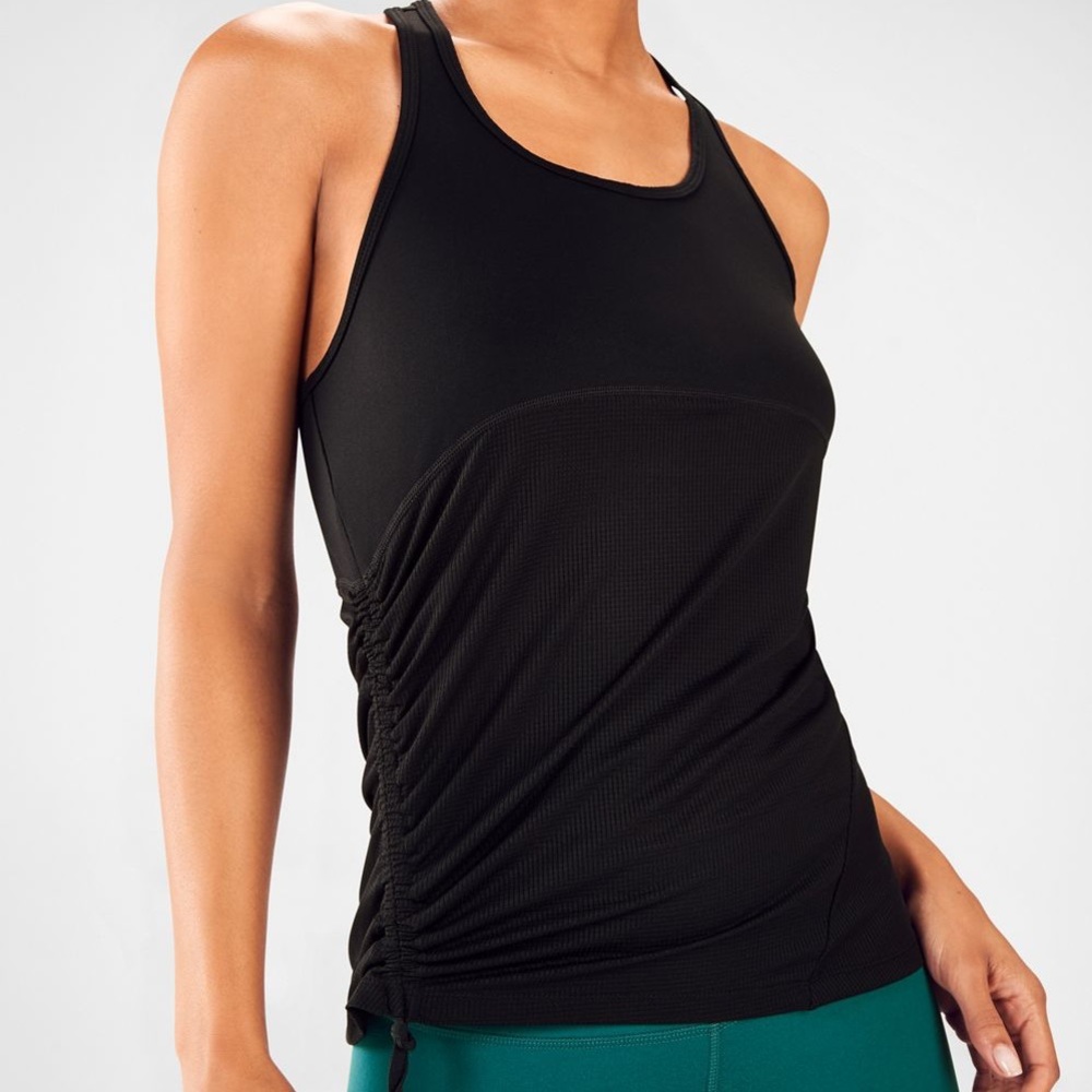 Fabletics Cashel Curved Cinch Tank Black